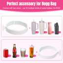 4 x Cup Holder for Stanley Cup 30oz 40oz Compatible with Bogg Bag, Accessories for Bogg Bag, Insert Drink Holder with Key Holder for Bogg Bags Original X Large/Simply Southern Beach Tote Bag