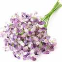 6 Pcs Babys Breath Artificial Flowers, Fake Babys Breath Flowers for Wedding Floral Arrangement Party Decor, Purple
