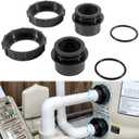 2 Pack 270100 Black Pool Valve Adaptor Replacement Kit Fit for Pentair Quad D.E. Filter, FNS Plus Filter, Clean & Clear Plus Filter