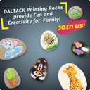 DALTACK 30 Pcs Large Rocks for Painting, Natural River Rocks, Flat River Rocks, 2-3 Inches Stones for Arts & Crafting