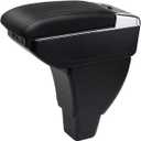 Console Armrest for Toyota bB Scion xB 2004 2005 2006 Center Storage Box with Base Cup Holder (All Black, Double Layer with 7 USB Port)