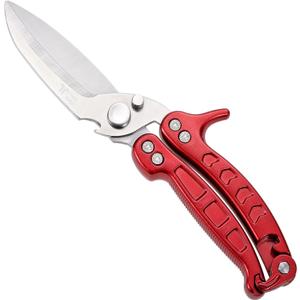 kitchen Shears Sharp and not Prone to Rusting for Food Heavy Duty Kitchen Scissors with Safety Buckle for Kitchen Food Handling, Barbecuing,Garden, Camping Poultry Scissors(Red)
