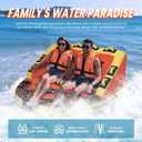 Heavy-Duty Towable Tube for Boating, Boat Tubes with 840D Nylon Cover, Inflatable Water Sport Towables with Front Back Tow Points, Super Sofa Design, 2P