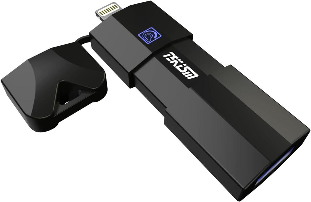 MFi Certified 128GB Photo Stick for iPhone Flash Drive,USB Memory Stick Thumb Drives High Speed USB Stick External Storage Compatible with iPhone/iPad/iPod/PC