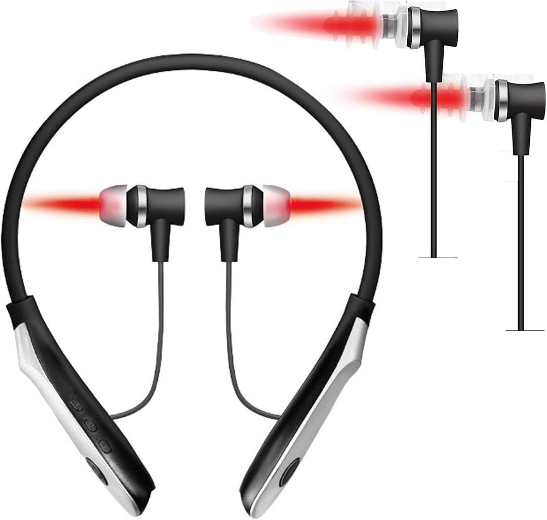Red Light for Ears and Nose, 650nm Red Light Nose and Ear Device, 2 in 1: Red Light Ear Support and Red Light Nasal Support, with Silicone Covers and Red Light Nose Plugs
