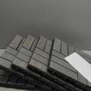 Interlocking Deck Tiles 12"x12"x0.94'' Gray Acacia Wood Patio Decor Flooring Tiles-Interlocking FSC Wood Flooring Squares Tile-Home Decor Floor Wood Tiles. Fresgard Brand Name 10pcs Pack (Dusk Grey - 12 Slat)