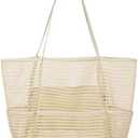 Tainehs Beach Bag - Mesh Tote Bag Beach Vacation Clothes for Women Pool Bag for Travel Pool Family Cruise Essentials 2026