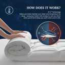 Temperature Regulating Pillow Top Mattress Topper Featuring with 37.5 Technology Full Size - 300 Thread Count Cotton Blend Cover Quilted Fitted Mattress Protector with 8-18" Deep Pocket