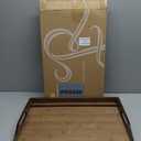 ROSSIE HOME Bamboo Bed Tray with Phone Holder, Extra Large Lap Desk for Laptops up to 17.3 Inches Java Style No. 78112