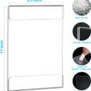 EHWINE 10 Pack 8.5x11 Wall Mount Acrylic Sign Holder, Wall Signs Photo Menu Flyer Display Holders, Plastic Clear Acrylic Frames for Office Home Hotel Business Store (with Adhesive Tape)