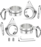 1" Flag Pole Rings Flagpole Inner Diameter, Φ: 1"-Pack of 4, Silver