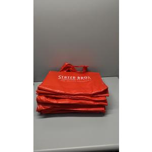 Red Tote Bags Set of 6, Bulk Pack Grocery Shopping Travel Business Activities advertisement Reusable Bag