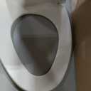 CHURCH Toilet Seat, Easy Clean Hinges Release for Deep Cleans, Durable Enameled Wood Seat, Round, White