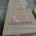 Frameless Sliding Glass Shower Door, 56-60" W x 76" H, 5/16" (8mm) Clear Tempered Glass Bathroom Sliding Door, Stainless Steel Hardware, Matte Black Finish