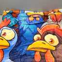 Funny Chicken Cartoon Blanket Gifts for Women, Kids, Colorful Farm Rooster Theme Flannel Blankets, Warm Cozy Soft Throw for Bedroom, Camping, Couch, Decor 60x80 in