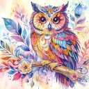 MVVMTOP Diamond Art Painting Kit, DIY Colored owl 5D Special Shape Crystal Diamond Partial Diamond Art Painting Mosaic Making Craft, Suitable for Home Wall Decor Art Gift 5 Pack