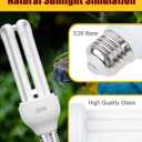 KINGYEENUO 2 Pack E26 UVA UVB Light Bulb for Birds 2.4 UVB 20W Compact Flourescent Lamp for All Kinds Captive Birds, Natural Sunlight Simulation Bird Parrot Light Bulb