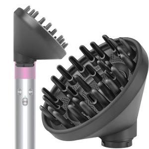 Upgraded Diffuser for Dyson Airwrap i.d. Styler,HS01 HS05 HS08|Quick-Dry,Frizz-Free Curls & Volume|for Thick/Curly Hair|Heat-Safe & Lightweight,Hair Diffuser Attachment-Hair Dryer Diffuser Nozzle (Gray)