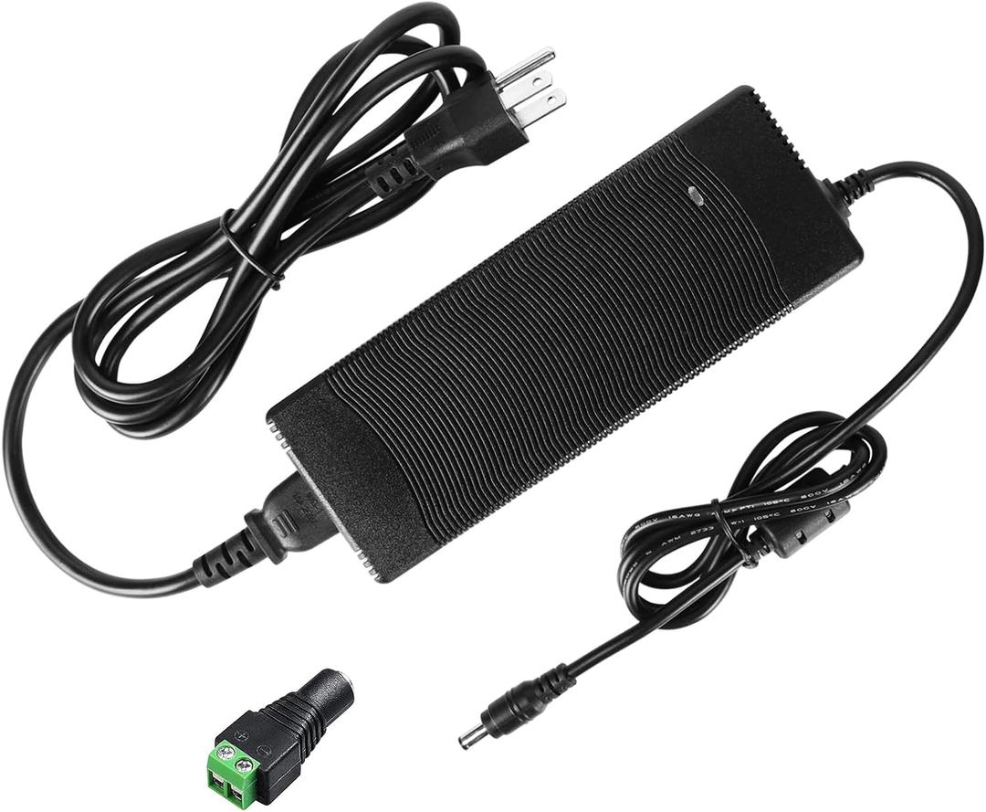 24V 8A Power Supply Adapter, AC to DC Converter AC 100V-240V to DC 24 Volt 8 Amp 192W Switching Transformer LED Driver with 5.5mm x 2.1/2.5mm DC Jack Connector for Car Cigarette Lighter LCD Monitor