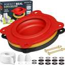 Elastic Wax Ring Toilet Repair Kit TF01-RI- No Wax Mess Installation, Premium Toilet Seal and Gasket Replacement (with Sealing Caulk Tape)