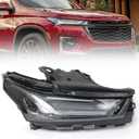 Huray Right LED Daytime Running Light for Chevy Traverse 2022 2023 DRL w/Bulbs RH Upper Turn Signal Driving Lamps Clear Lens Replacement for GM2563122 85584766 Passenger Side
