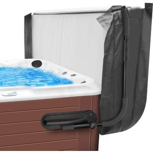 Cover Lifter, Hot Tub Cover Lifter, Pivot Top Mount Spa & Hot Tub Cover Lift Removal System Reinforced Brackets with 3 Hook Towel Rack,Fit for Most Spa Hot TubsHot Tub Width Below 96"