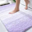 OLANLY Bathroom Rugs Mat 30x20, Extra Soft Absorbent Microfiber Bath Rugs, Rubber Backing, Quick Dry, Machine Washable Bath Mat for Bathroom Floor, Tub and Shower, Home Decor Accessories, Light Purple