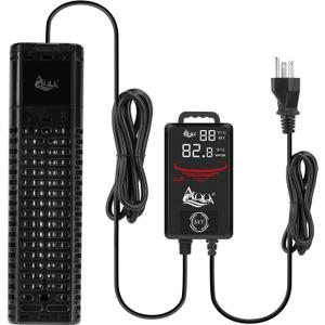 AQQA Aquarium Heater,300W 500W 800W 1000W 1200W Fish Tank Heater,59-93 Submersible Intelligence Aquarium Heater with Over-Temperature Dry Burning Protection 1200W to 155-265 Gallon
