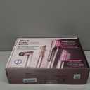 Shark FlexFusion Hair Straightener & Powerful Hair Dryer with Fusion Hair Brush, Ceramic Air Styler with Auto-Wrap Curlers & Concentrator, Ceramic Plates, Cosmic Blush HD641S