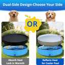 QH.HOME[2026 Upgrade 500D Thickened] 63-64 inch Kiddie Pool Cover Round, Collapsible Dog Pool Cover with Super Windproof Dual-Drawstring, Odorless Waterproof Fabric Material - Only Cover