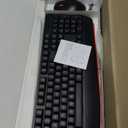 Wireless Keyboard and Mouse Combo-Full Size QWERTY Layout 2.4G Stereo Keycap Ergonomically Designed Mechanical Keyboard Set for Windows, PC,Laptop, Notebook,Computer with USB-A&USB-C 2-in-1 Receiver