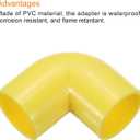 MECCANIXITY PVC Conduit Coupler 90 Degree Elbow Fittings 20mm Yellow Change Direction for Hose Electrical Conduit Pack of 20