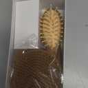 Yoofoss 4 Piece Baby Hair Brush and Comb Set, Wooden Baby Hair Brush with Natural Ultra Soft Goat Hair, Baby Comb Set for Boy, Girl - Walnut