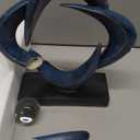 Modern Home Decor Abstract Decorative Sculpture Decorations for Living Room Dining Room Office, Resin Art Statues Coffee Table Bookshelf Decor Accents (Blue)