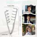 2 x 2PCS Texture Comb, Wide Tooth Styling Comb, Roots Volume Tool, Men Pompadour Hairstyling Combs, Bangs Seam Grooming Accessory for Woman, for Barber Hairdressing Hair Pick Combs