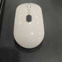 BlueFinger Wireless Keyboard and Mouse with Power Display, Blacklit Rechargeable Full Sized Silent Light Up Gaming Keyboard Mouse Combo for Computer, Mac, Laptop, PC (White)