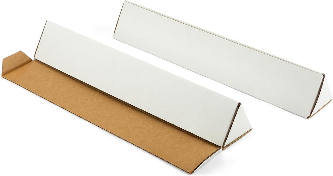 Triangle Mailing Tubes, 18.25x2x2 inch Shipping Box, 50-Pack