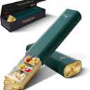 Premium Weekly Pill Organizer, 7-Day Compact Pill Case for Purse, Lightweight Gold Aluminum Pill Box for Vitamins, Medicine, Supplements, Luxury Wellness Gift (Emerald Royale (Green))