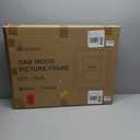 Axeman 18x24 Natural Solid Oak Wood Picture Frame with 16x20 Mat, Premium Rustic Wooden Photo Frames with Tempered Glass, Poster Photo Frame for Gallery Wall Hanging, Walnut, 3 Packs