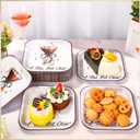 Potchen 100 Pcs Dessert Plates Bulk 7 x 7 Inch Disposable Square Paper Plates Heavy Duty Party Plate for Birthday Party Baby Shower Wedding Picnic Event Supplies(Espresso Martini)