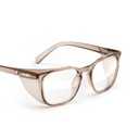 Stoggles Square Z87.1 Certified Polycarbonate Safety Glasses, Scratch & Shatter-Proof, Blue-Light & UV Blocking Lens, Top & Side Shields, Anti-Fog Dip Coated, Durable, Protective & Stylish Eyewear (Medium, Cold Brew)