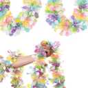 Easter Tinsel Garland 39.4 Ft Colorful Egg Confetti Decoration Spring Hanging Tinsel Ornament for Fireplace Door Mantel Tree Window Party Supplies