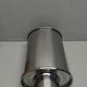 Autarboor 3" Inlet Ultra Quiet Resonator, 304 stainless steel resonator 3'', 3" Outlet 14" Overall Length Universal Sliver Oval Performance Muffler Resonator