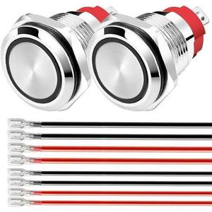 15 AMP LATCHING PUSH BUTTON SWITCH, 2 PCS.