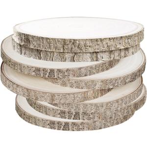 8 Pcs Large Unfinished Wood Slices, 12-13 Inches Wood Slabs for Centerpieces Natural Wooden Circle, DIY Wood Centerpieces for Tables Wedding Party Door Sign Decor