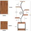 64" Plant Stand Indoor with Grow Lights, Tall Plant Shelf for Indoor Plants, 7 Tiered Plant Rack with Larger Flower Holder, 3 Light Modes, Corner Plant Stand with Adjustable Brightness & Timer