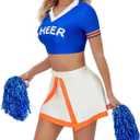 Khanda Cheerleader Costume for Women Sexy Cheerleading Outfit 2025 High School Girl Party Halloween Cheer Uniform Outfit
