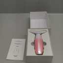 7 Color Galvanic Machines - Red Light Therapy for Face and Neck, Face Massager Tool for Wrinkles, Double Chin, Vibrating Facial Massager with Thermals, Pink