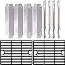 Grill Replacement Parts for Nexgrill 4 Burner 720-0830H, 720-0783E, Nexgrill 720-0888, 720-0888N. Grates, Grill Burner Tubes and Heat Plates Replacement Parts Kit for Home Depot Nexgrill 720-0830H.