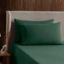 Nestl California King Bed Sheet Set - Dark Green - Instantly Soft Microfiber, No Break-in Wash - 4-Piece Deep Pocket Sheets & Pillowcases, Stays Put All Night